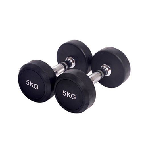 Alat Fitness Dumbbell Gym Karet Bulat Hitam