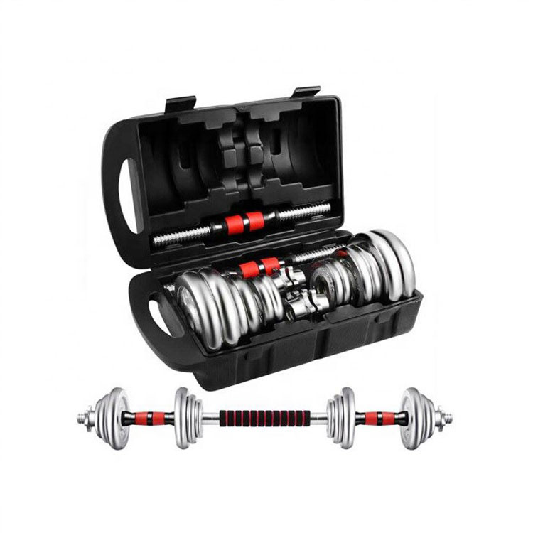 Besi Cor Berkualitas Tinggi Dan Berat Lukisan Set Dumbbell Dapat Disesuaikan 10kg Set Dumbbell