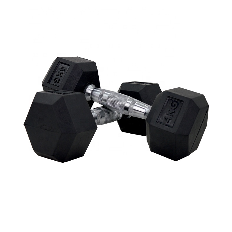 Karet Round Dumbbell Latihan 5kg 7.5kg 10kg Dumbbells Home Gym Hex Dumbbells Rubber